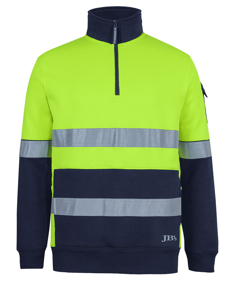 Jb's Wear - 350G Hi Vis (D+N) 1/2 Zip Trade Fleece - 6DNVF