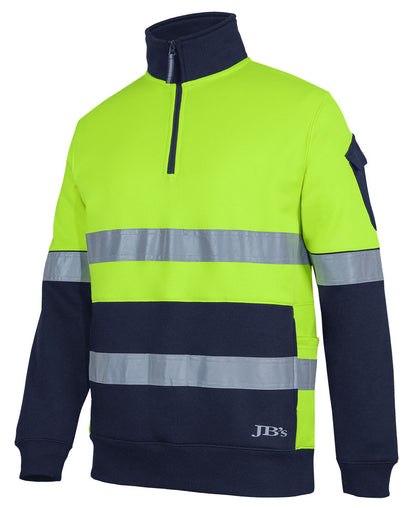 Jb's Wear - 350G Hi Vis (D+N) 1/2 Zip Trade Fleece - 6DNVF