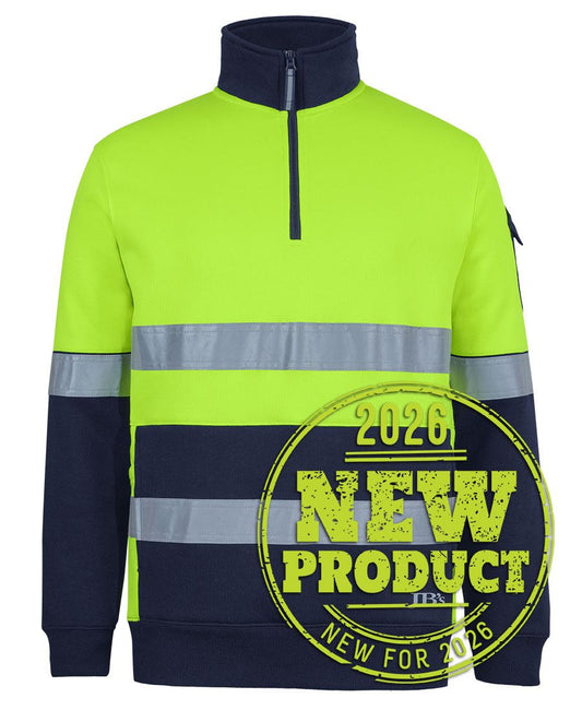Jb's Wear - 350G Hi Vis (D+N) 1/2 Zip Trade Fleece - 6DNVF