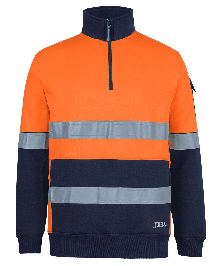 Jb's Wear - 350G Hi Vis (D+N) 1/2 Zip Trade Fleece - 6DNVF