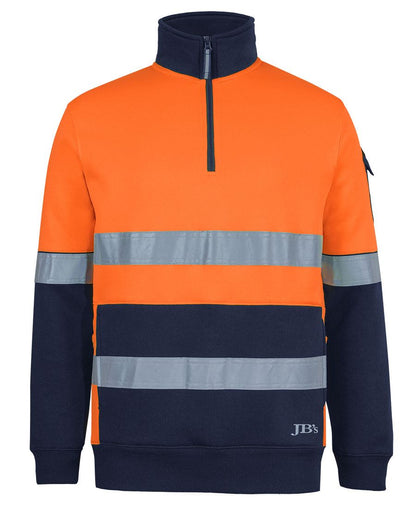 Jb's Wear - 350G Hi Vis (D+N) 1/2 Zip Trade Fleece - 6DNVF