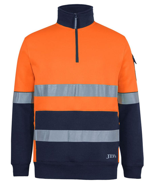 Jb's Wear - 350G Hi Vis (D+N) 1/2 Zip Trade Fleece - 6DNVF