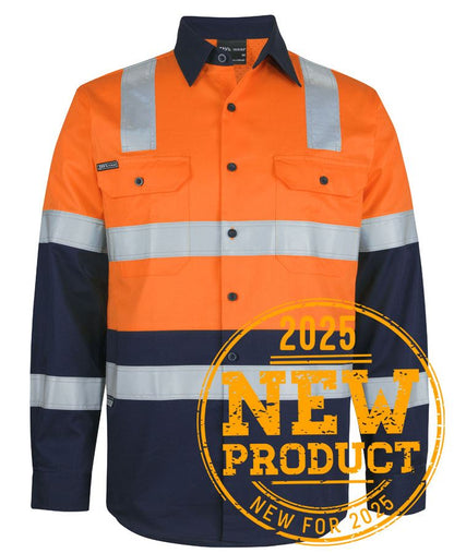 Jb's Wear - Hi Vis (D+N) L/S 150G Level 3 Work Shirt - 6DNW3