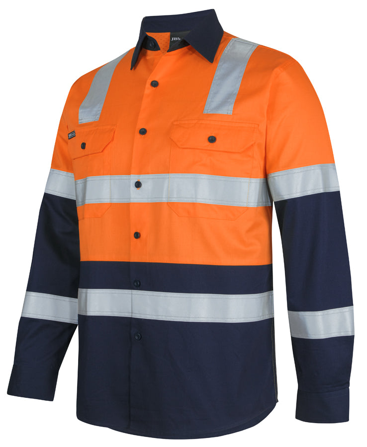 Jb's Wear - Hi Vis (D+N) L/S 150G Level 3 Work Shirt - 6DNW3