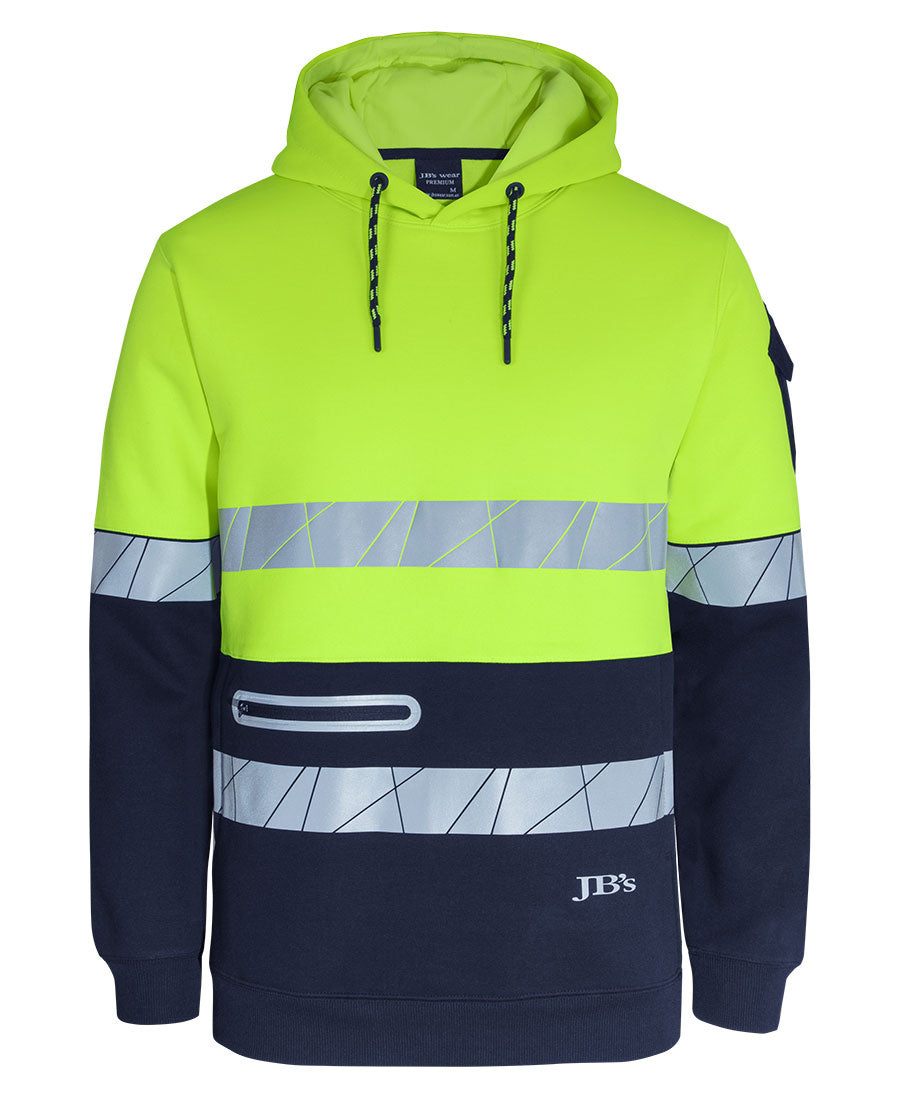 Jb's Wear - 450G Hi Vis Pull Over Hoodie With Fragmented Tape - 6DPFP