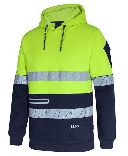 Jb's Wear - 450G Hi Vis Pull Over Hoodie With Fragmented Tape - 6DPFP