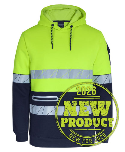 Jb's Wear - 450G Hi Vis Pull Over Hoodie With Fragmented Tape - 6DPFP