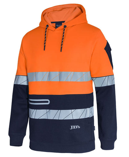 Jb's Wear - 450G Hi Vis Pull Over Hoodie With Fragmented Tape - 6DPFP