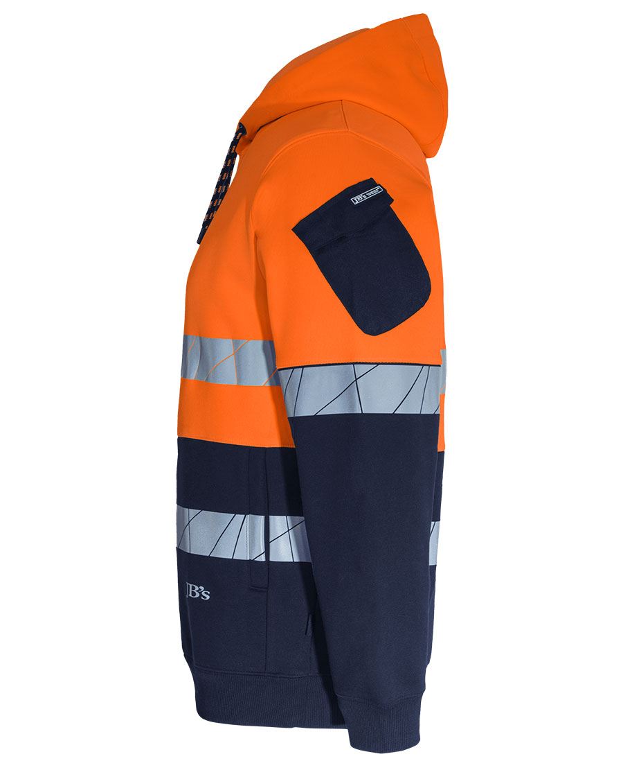 Jb's Wear - 450G Hi Vis Pull Over Hoodie With Fragmented Tape - 6DPFP
