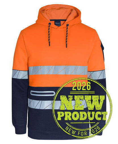 Jb's Wear - 450G Hi Vis Pull Over Hoodie With Fragmented Tape - 6DPFP