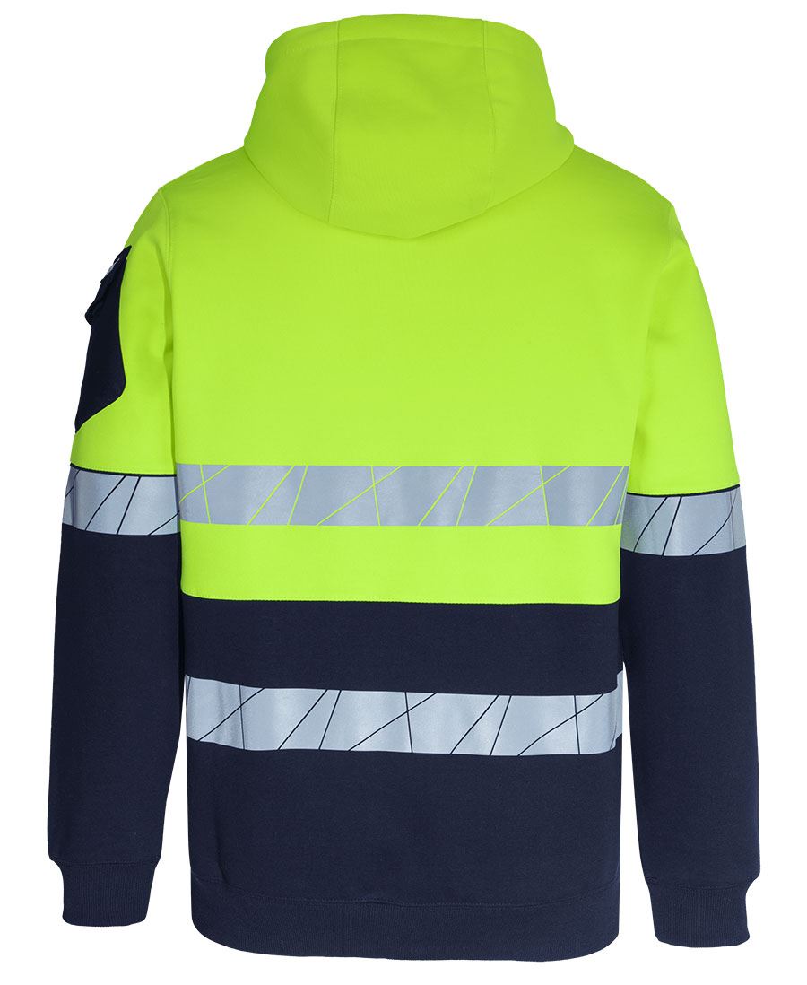 Jb's Wear - 450G Hi Vis Full Zip Hoodie With Fragmented Tape - 6DPFZ