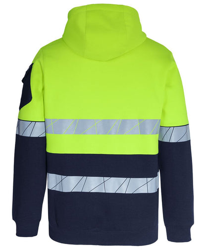 Jb's Wear - 450G Hi Vis Full Zip Hoodie With Fragmented Tape - 6DPFZ
