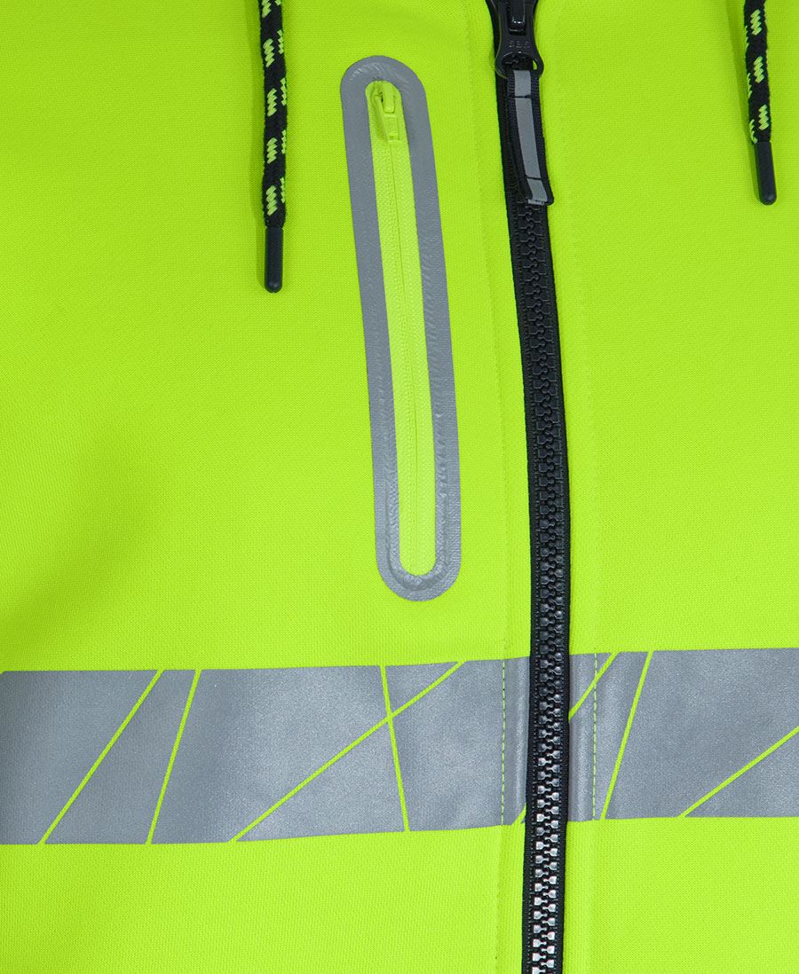 Jb's Wear - 450G Hi Vis Full Zip Hoodie With Fragmented Tape - 6DPFZ