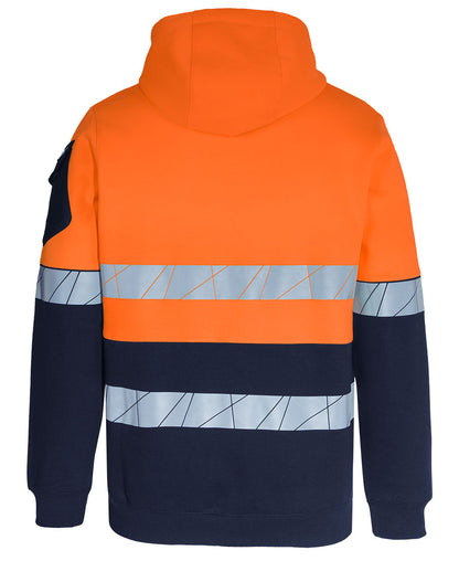 Jb's Wear - 450G Hi Vis Full Zip Hoodie With Fragmented Tape - 6DPFZ