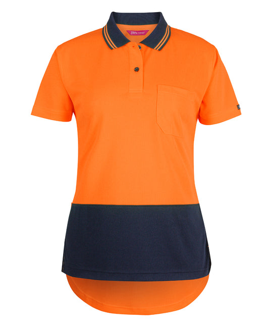 Jb's Wear - Ladies Hi Vis S/S Drop Tail Polo - 6HDS1