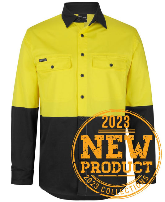 JB's Wear-Hi Vis L/S Stretch Work Shirt - 6HSWL