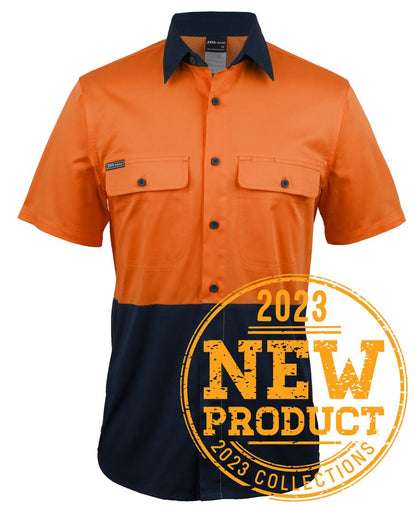 JB's Wear - Hi Vis S/S Stretch Work Shirt - 6HSWS