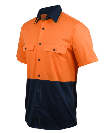 JB's Wear - Hi Vis S/S Stretch Work Shirt - 6HSWS