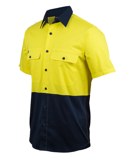 JB's Wear - Hi Vis S/S Stretch Work Shirt - 6HSWS