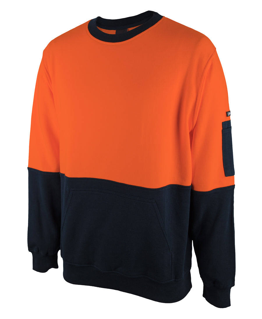 Jb's Wear - Hi Vis 310 Cotton Crew Neck Fleece - 6HVCM