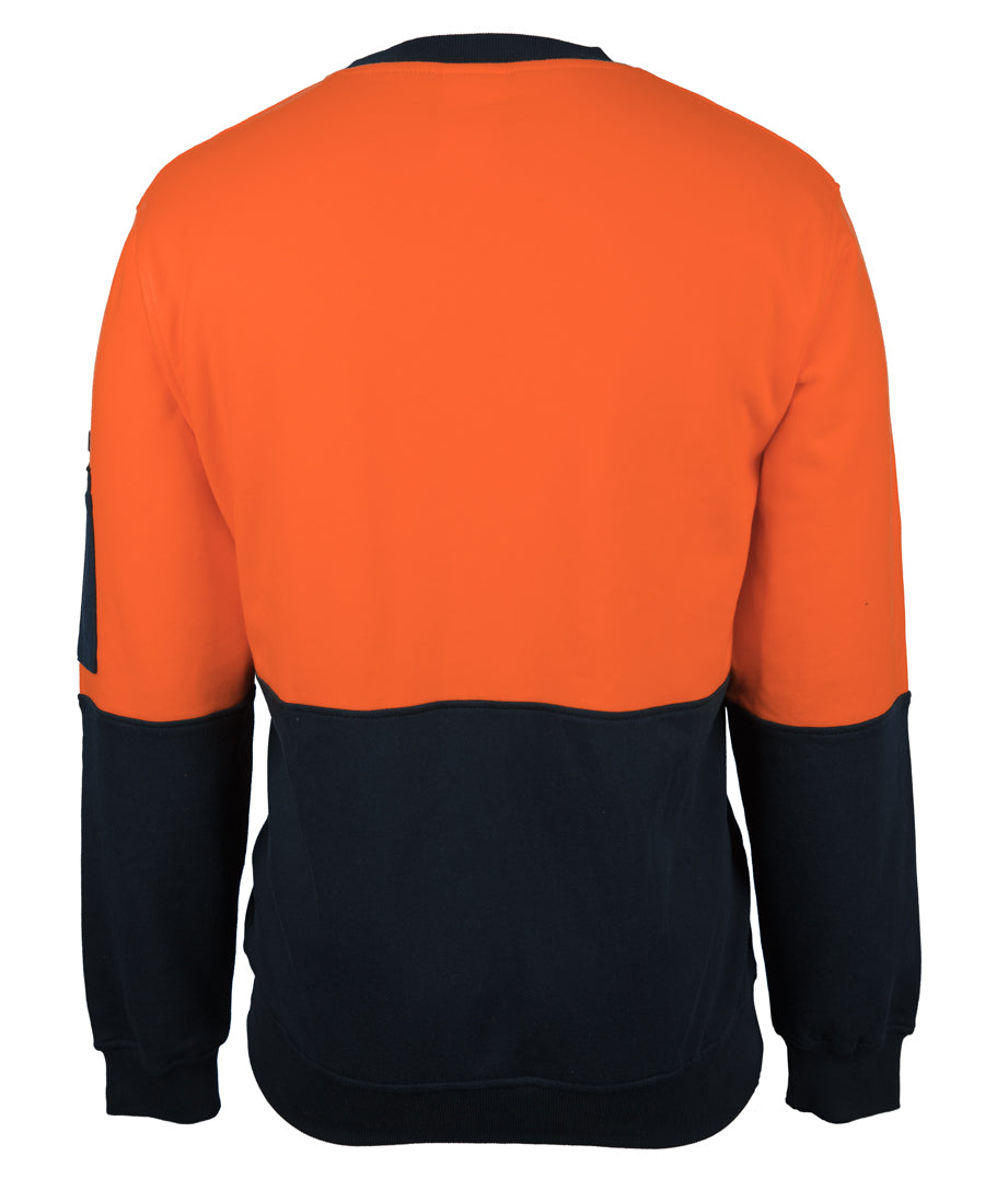 Jb's Wear - Hi Vis 310 Cotton Crew Neck Fleece - 6HVCM