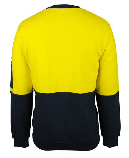 Jb's Wear - Hi Vis 310 Cotton Crew Neck Fleece - 6HVCM