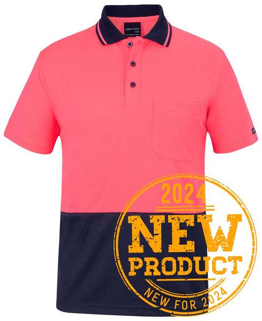 Jb'S Wear Adults And Kids Hi Vis Non Cuff Traditional Polo 6HVNC-A