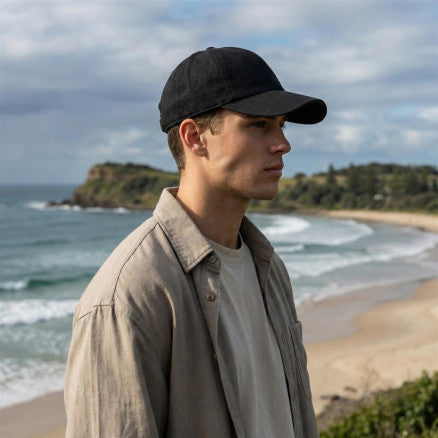 Legend Black - Lennox Linen Cap - 7111