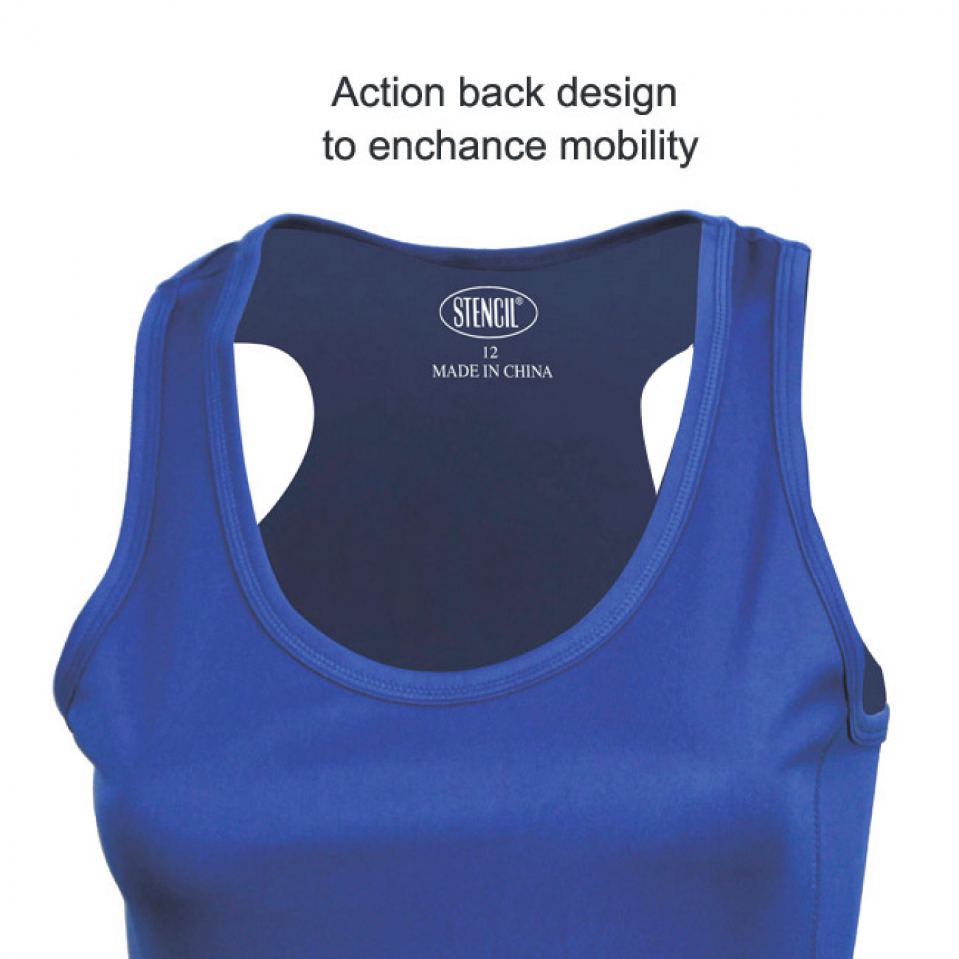 Stencil-Ladies Competitor Sleeveless Singlets-7114