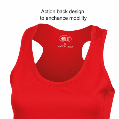Stencil-Ladies Competitor Sleeveless Singlets-7114