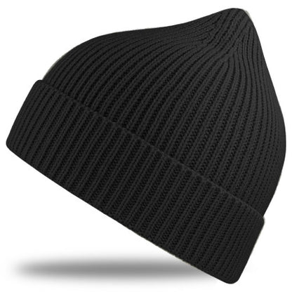 SANDHURST_ Atlantis - A4520 Andy Recycled Beanie/NAVY With logo