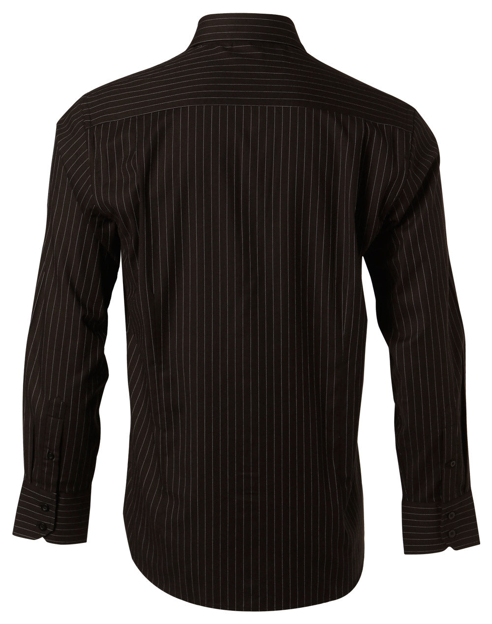 Winning Spirit -Men's Herringbone Pin Stripe Long Sleeve Shirt -BS17