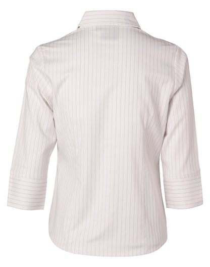 Winning Spirit-Women's Pin Stripe 3/4 Sleeve Shirt-BS18