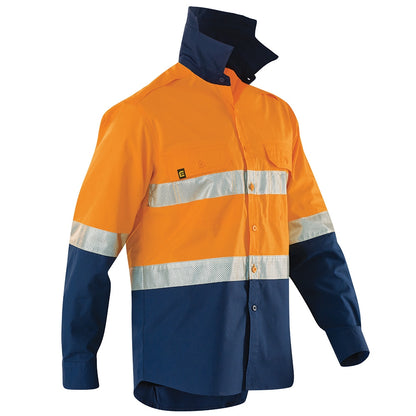Rsea - Eleven Workwear AEROCOOL Spliced Hi-Vis Perforated 3M™ 'Hoop' Taped Shirt - E1370ST