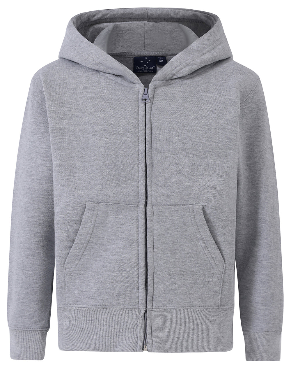 Winning Spirit- Kids' Double Bay Full Zip Fleecy Hoodie (FL03K)