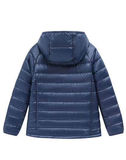 Winning Spirit - Kids Sustainable Lightweight Hooded Puffer Jacket - JK67K