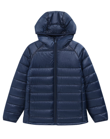 Winning Spirit - Kids Sustainable Lightweight Hooded Puffer Jacket - JK67K