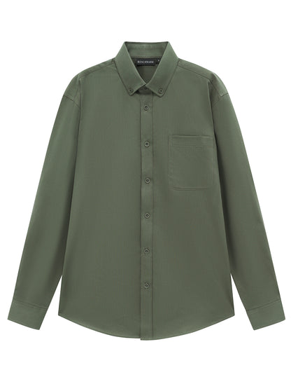 Winning Spirit - Mens Smart Casual Cotton Blend L/S Shirt - M7009L