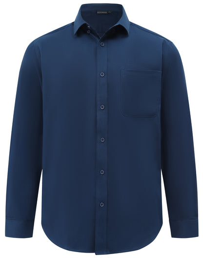 Winning Spirit - Mens Smart Casual Cotton Blend L/S Shirt - M7009L