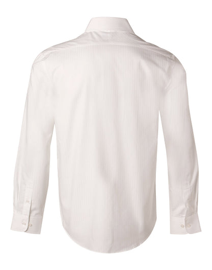 Winning Spirit -Men's Self Stripe Long Sleeve Shirt-M7100L