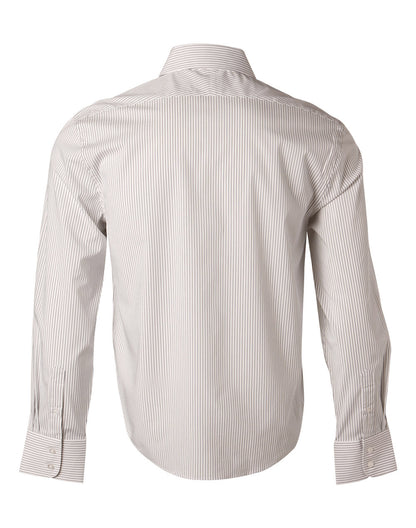 Winning Spirit-Men's Ticking Stripe Long Sleeve Shirt-M7200L
