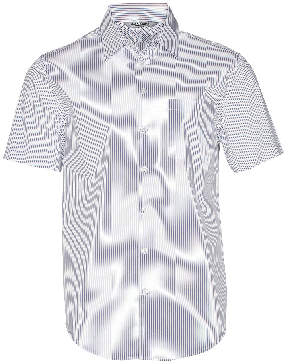 Winning Spirit -Men's Ticking Stripe Short Sleeve Shirt-M7200S