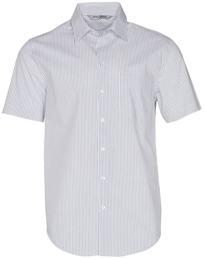 Winning Spirit -Men's Ticking Stripe Short Sleeve Shirt-M7200S