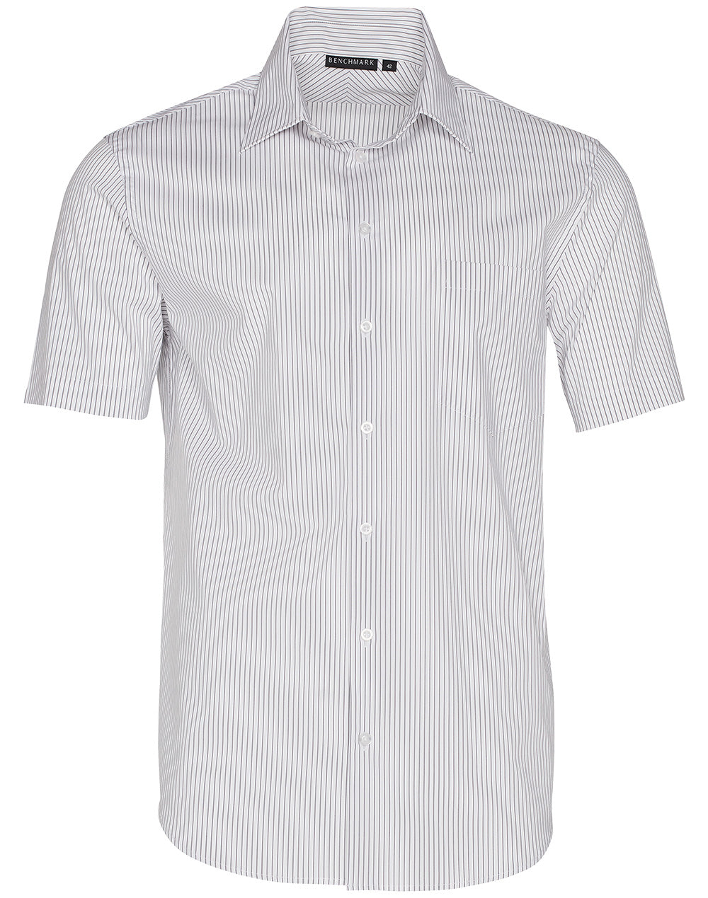 Winning Spirit -Men's Ticking Stripe Short Sleeve Shirt-M7200S