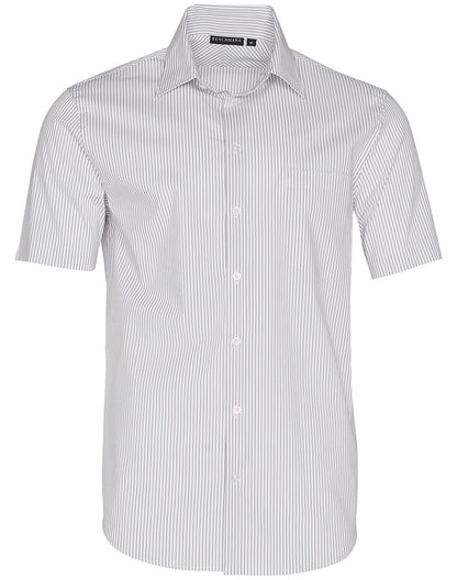 Winning Spirit -Men's Ticking Stripe Short Sleeve Shirt-M7200S