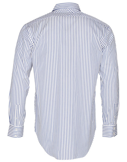 Winning Spirit-Men's Sateen Stripe Long Sleeve Shirt-M7310L