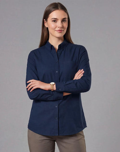 Winning Spirit - Womens Smart Casual Cotton Blend L/S Shirt - M8009L