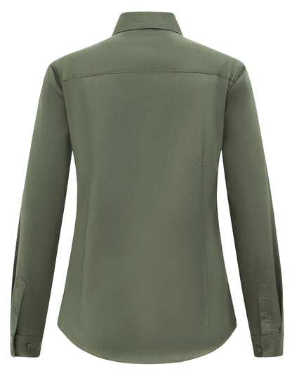 Winning Spirit - Womens Smart Casual Cotton Blend L/S Shirt - M8009L