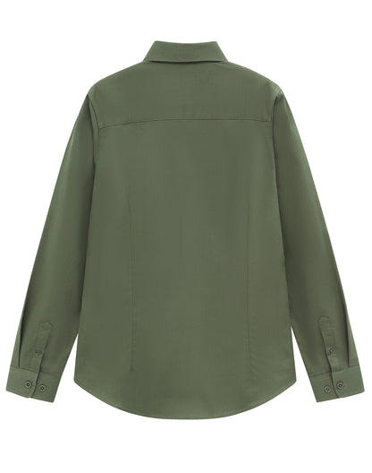 Winning Spirit - Womens Smart Casual Cotton Blend L/S Shirt - M8009L