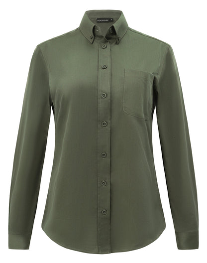 Winning Spirit - Womens Smart Casual Cotton Blend L/S Shirt - M8009L